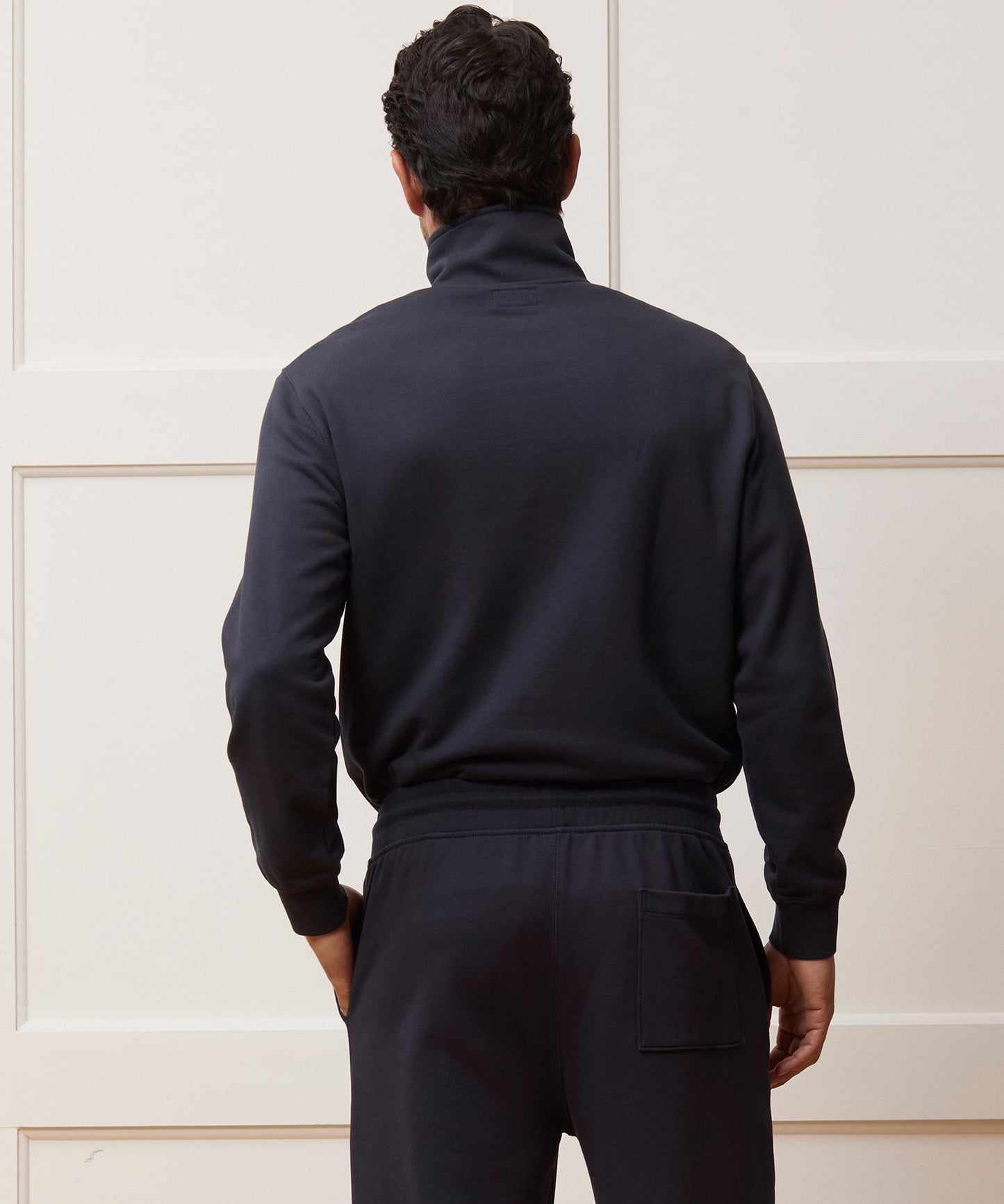 Todd Snyder Portuguese Terry Quarter-Zip Sweatshirt in Original Navy Original Navy