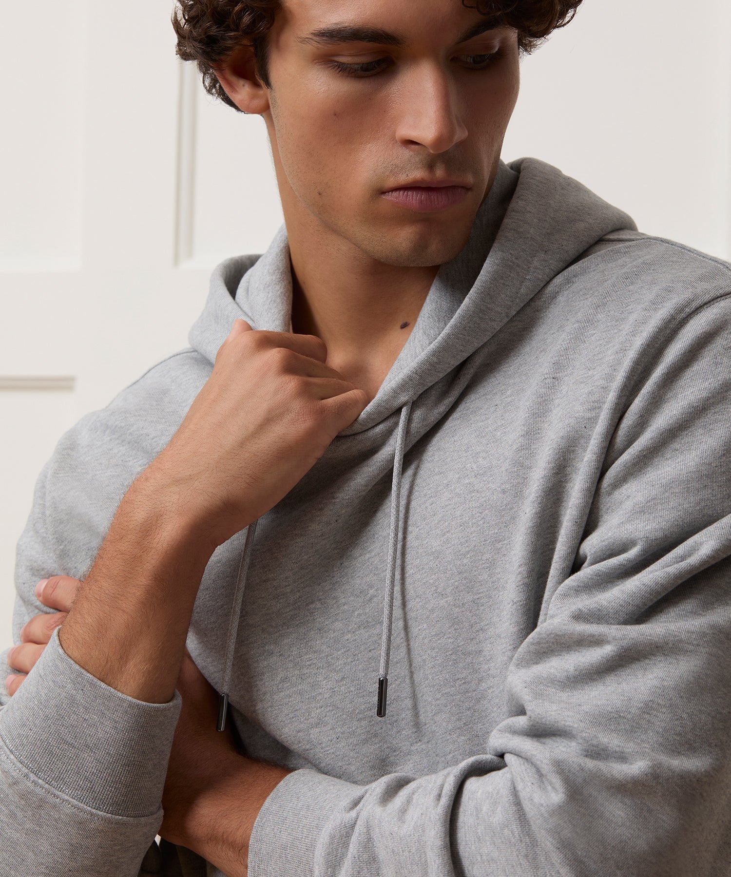 Todd Snyder Foundation Hoodie in Light Gray Mix Light Grey Mix