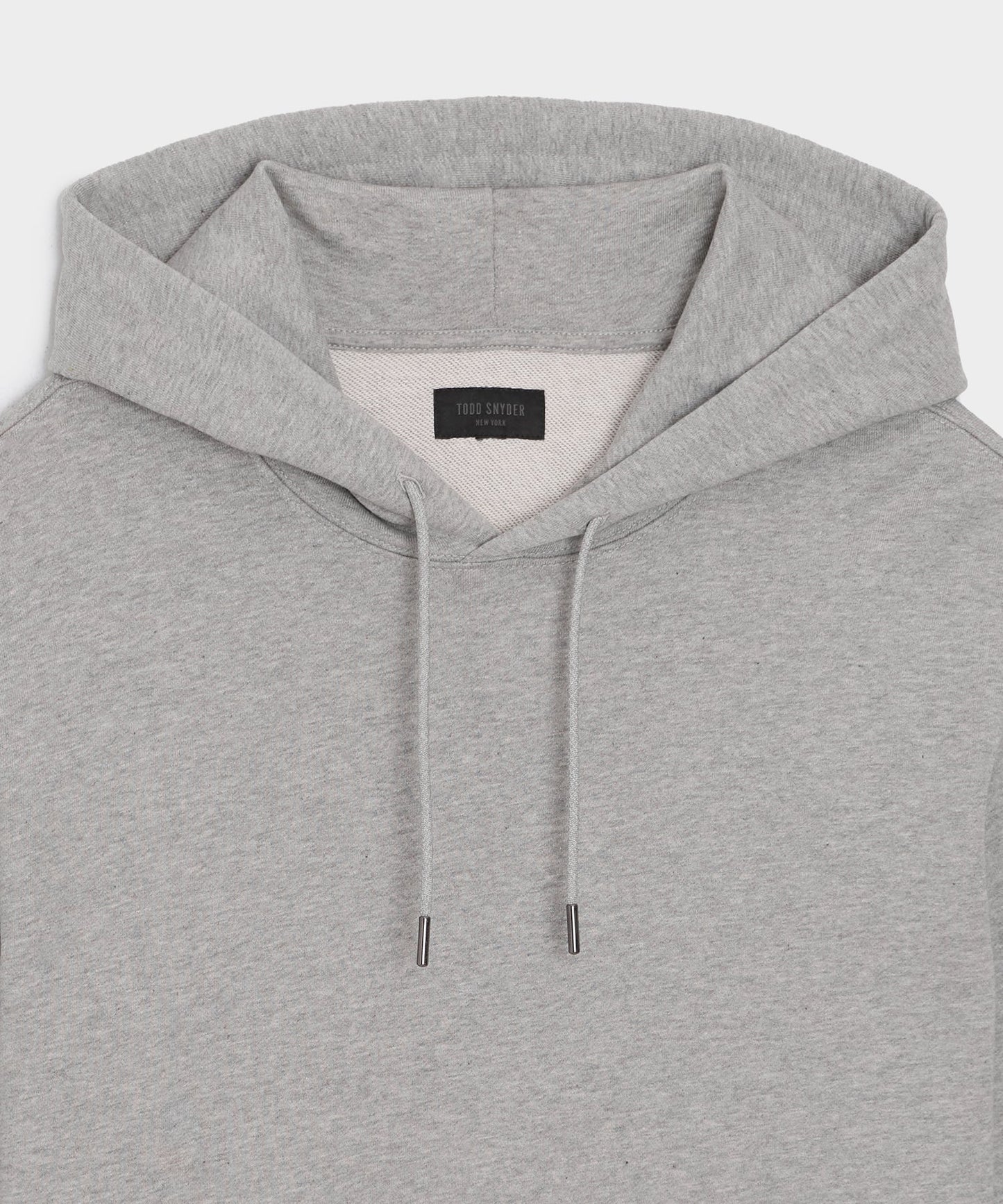 Todd Snyder Foundation Hoodie in Light Gray Mix Light Grey Mix