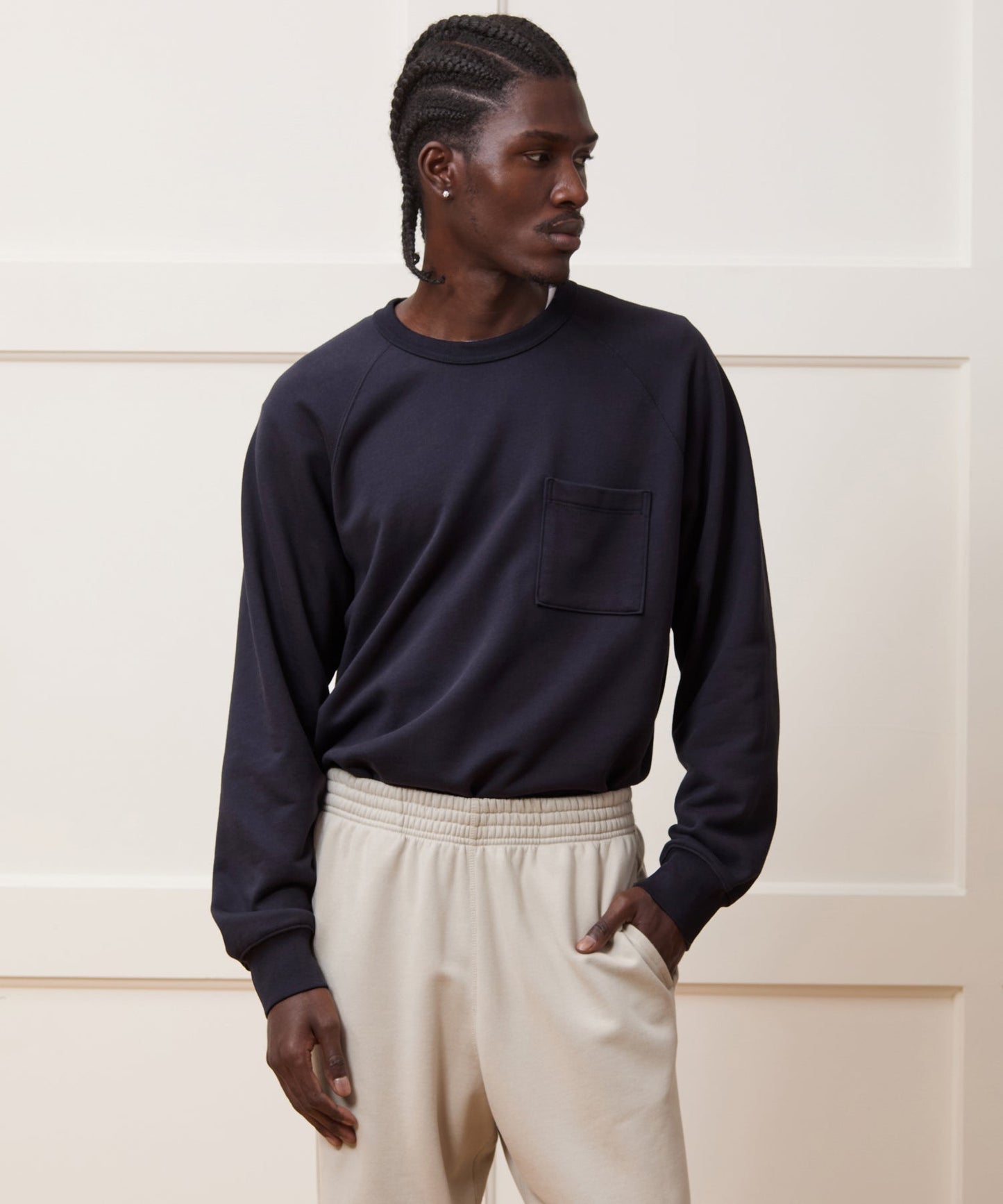 Todd Snyder Foundation Pocket Sweatshirt in Original Navy Original Navy