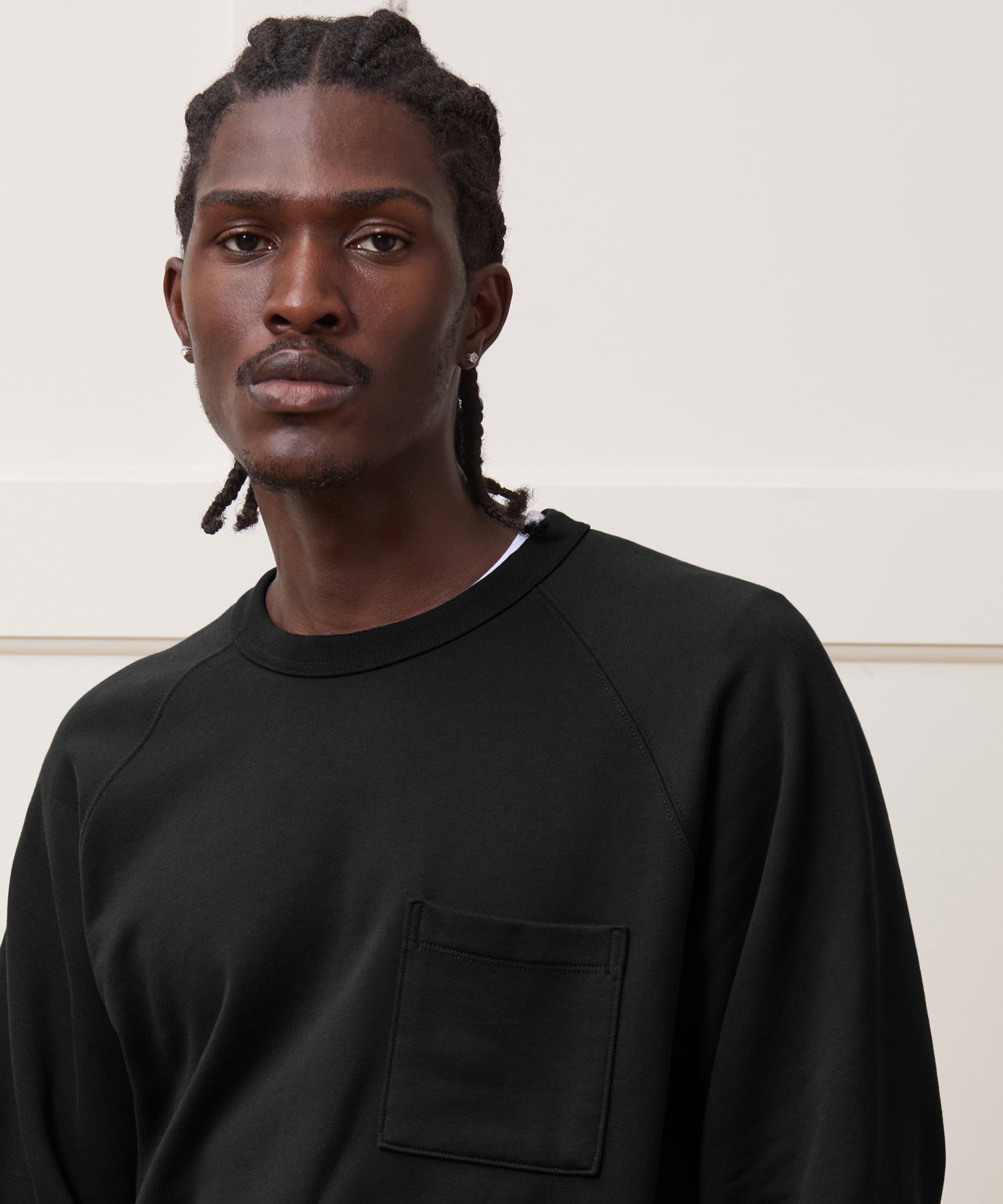 Todd Snyder Foundation Pocket Sweatshirt in Pitch Black Pitch Black