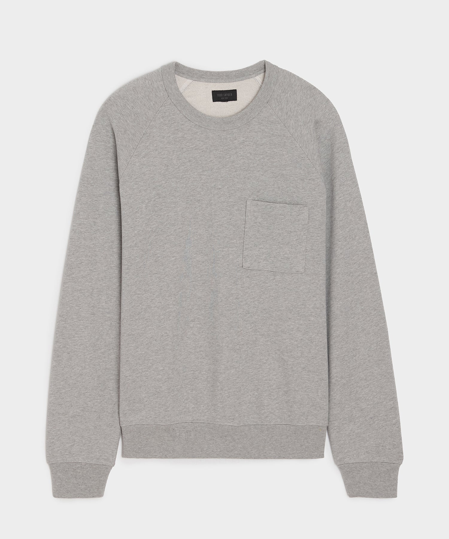 Todd Snyder Foundation Pocket Sweatshirt in Light Grey Mix Light Grey Mix