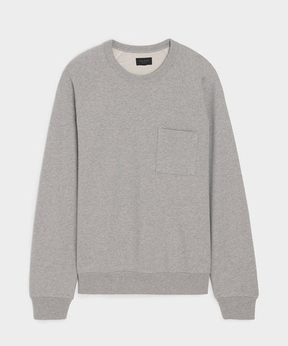 Todd Snyder Foundation Pocket Sweatshirt in Light Grey Mix Light Grey Mix