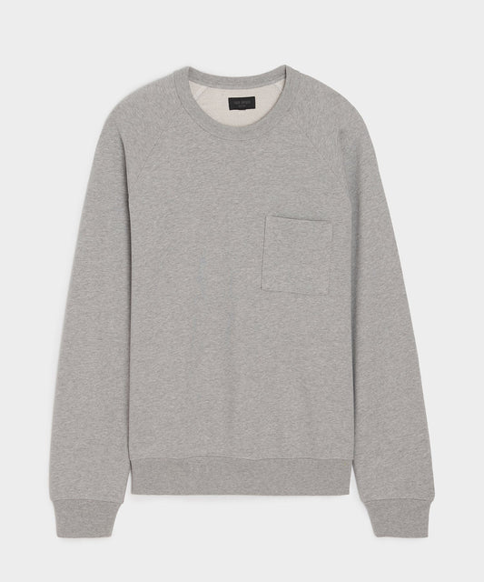 Todd Snyder Foundation Pocket Sweatshirt in Light Grey Mix Light Grey Mix