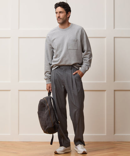 Todd Snyder Foundation Pocket Sweatshirt in Light Grey Mix Light Grey Mix