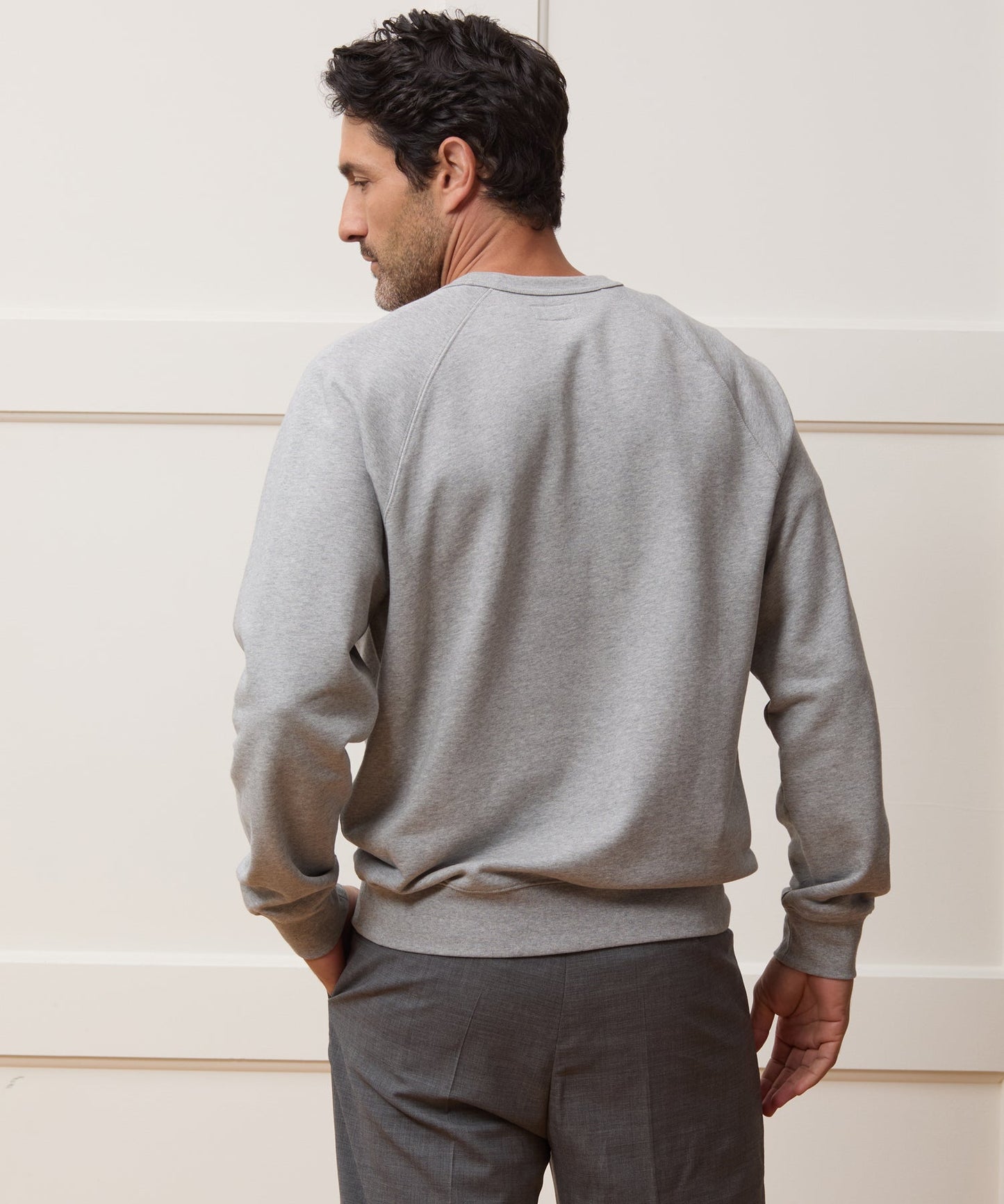 Todd Snyder Foundation Pocket Sweatshirt in Light Grey Mix Light Grey Mix