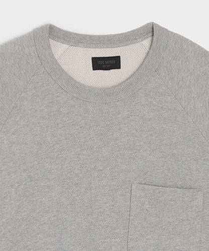 Todd Snyder Foundation Pocket Sweatshirt in Light Grey Mix Light Grey Mix