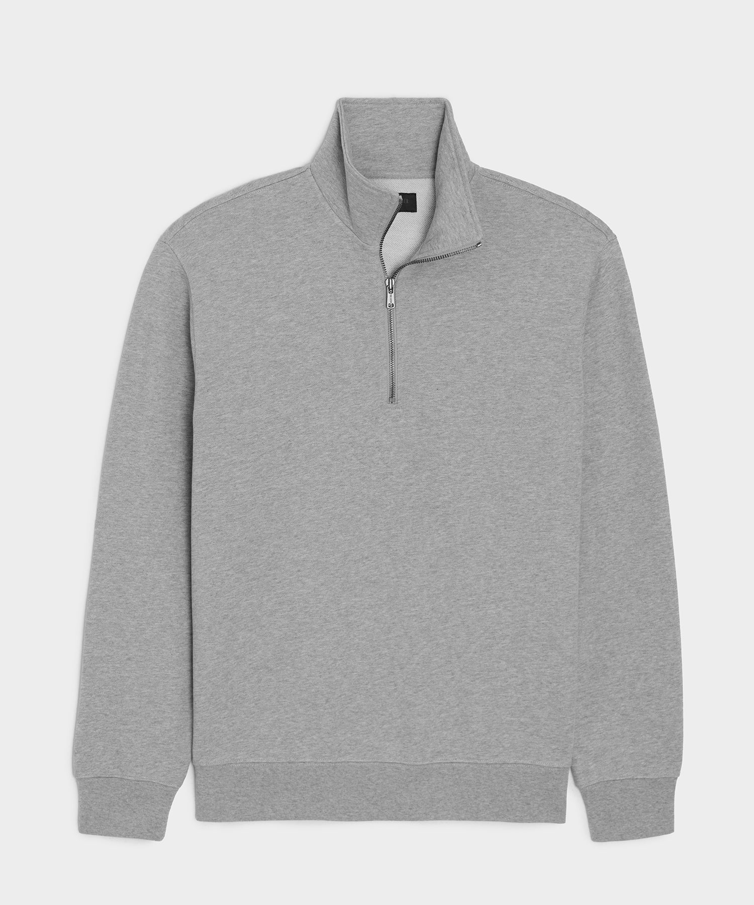Todd Snyder Portuguese Terry Quarter-Zip Sweatshirt in Light Gray Mix Light Grey Mix