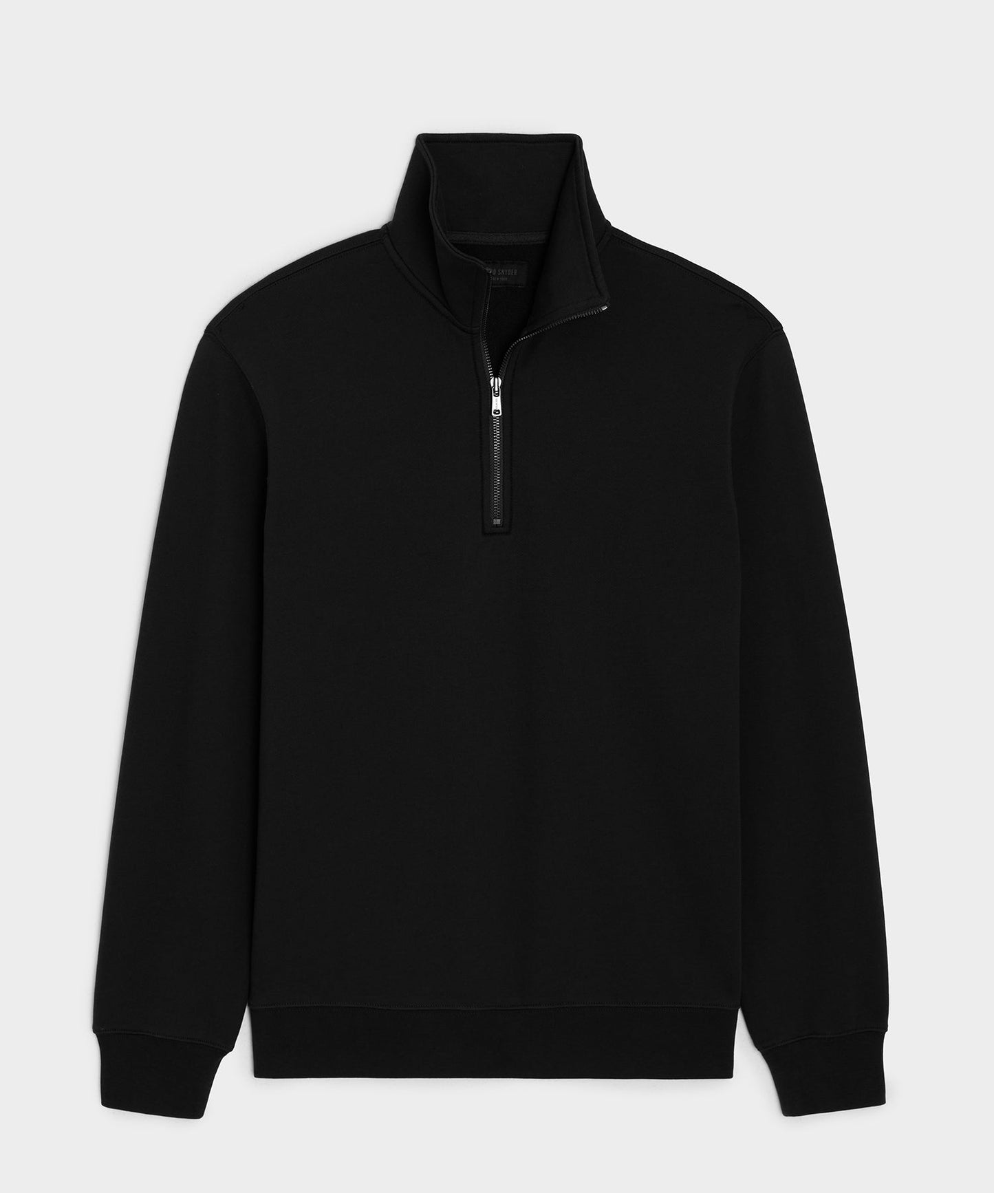 Todd Snyder Portuguese Terry Quarter-Zip Sweatshirt in Pitch Black Pitch Black