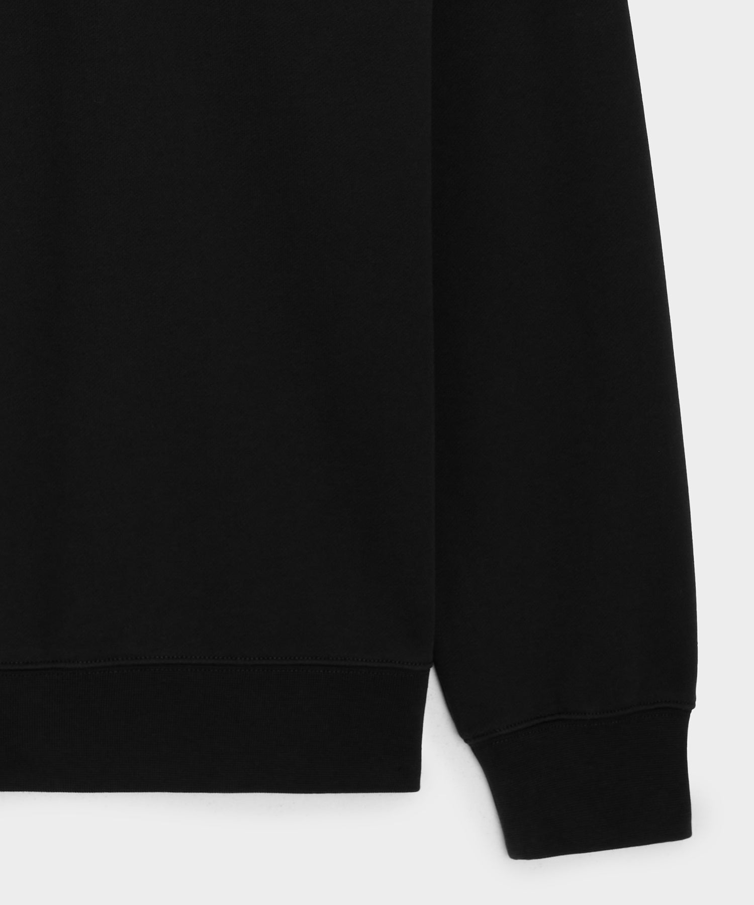 Todd Snyder Portuguese Terry Quarter-Zip Sweatshirt in Pitch Black Pitch Black
