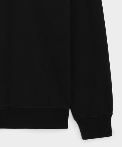Todd Snyder Portuguese Terry Quarter-Zip Sweatshirt in Pitch Black Pitch Black