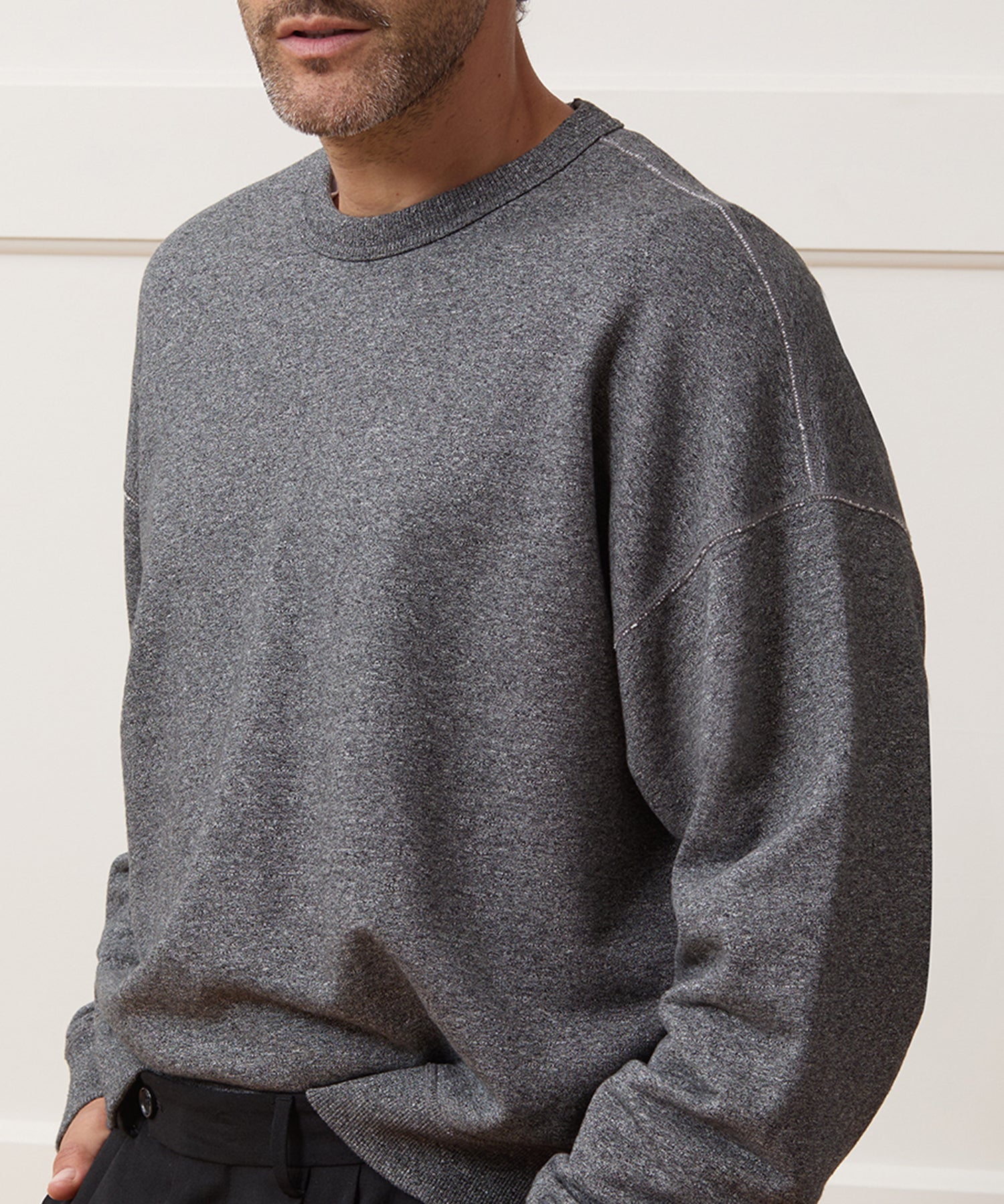 Todd Snyder Soho Sweatshirt in Salt And Pepper Salt And Pepper