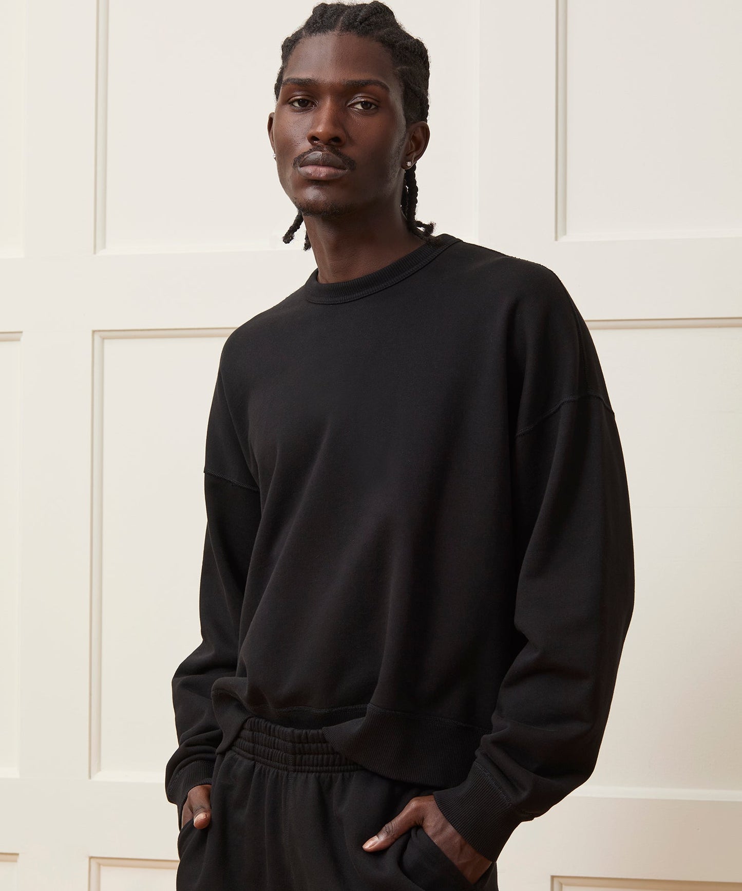 Todd Snyder Soho Sweatshirt in Pitch Black Pitch Black