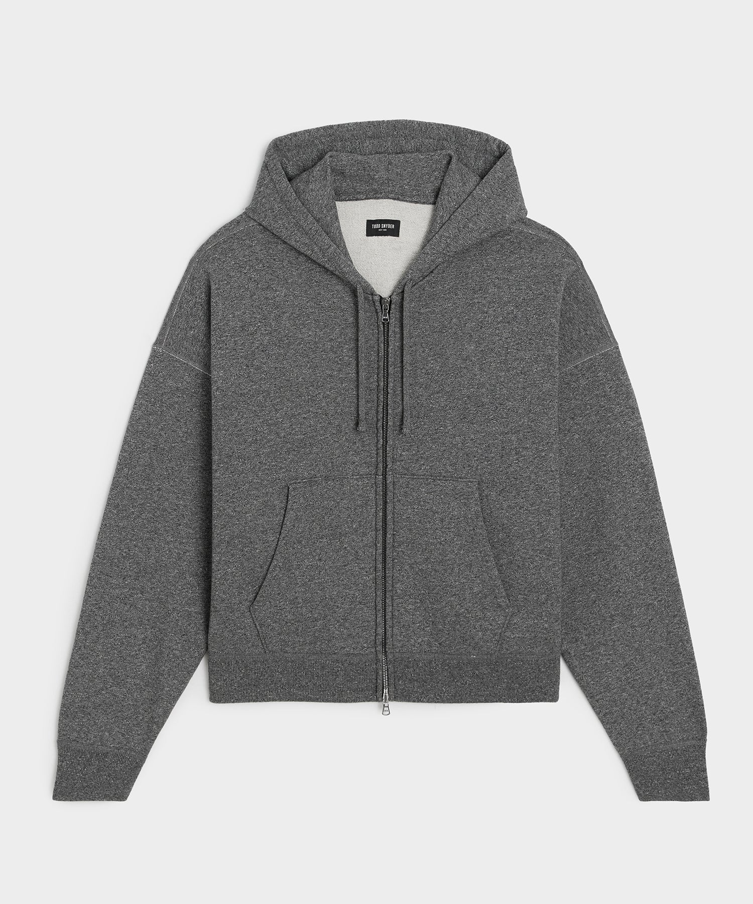 Todd Snyder Soho Full-Zip Sweatshirt in Salt And Pepper Salt And Pepper