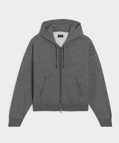 Todd Snyder Soho Full-Zip Sweatshirt in Salt And Pepper Salt And Pepper