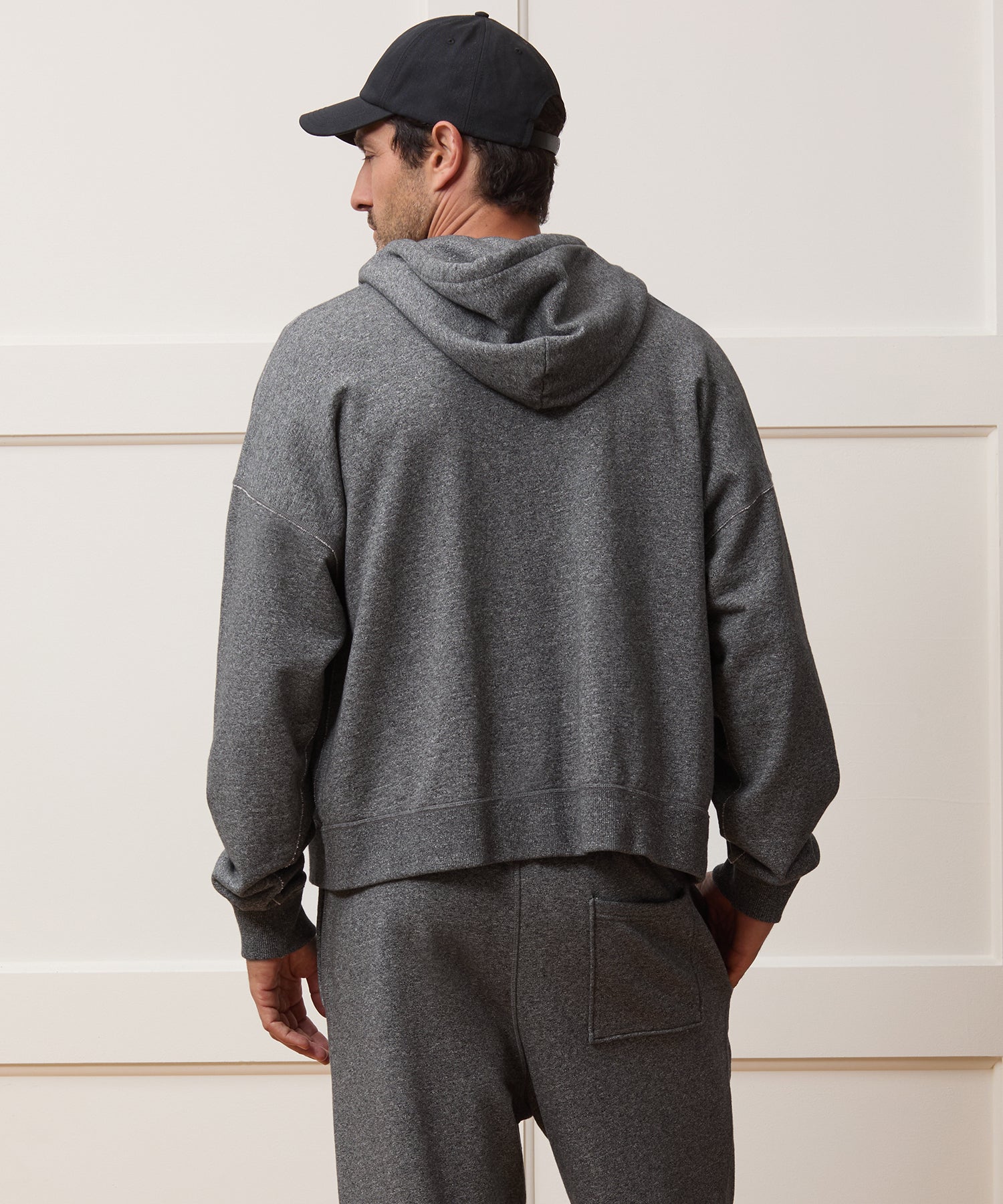 Todd Snyder Soho Full-Zip Sweatshirt in Salt And Pepper Salt And Pepper
