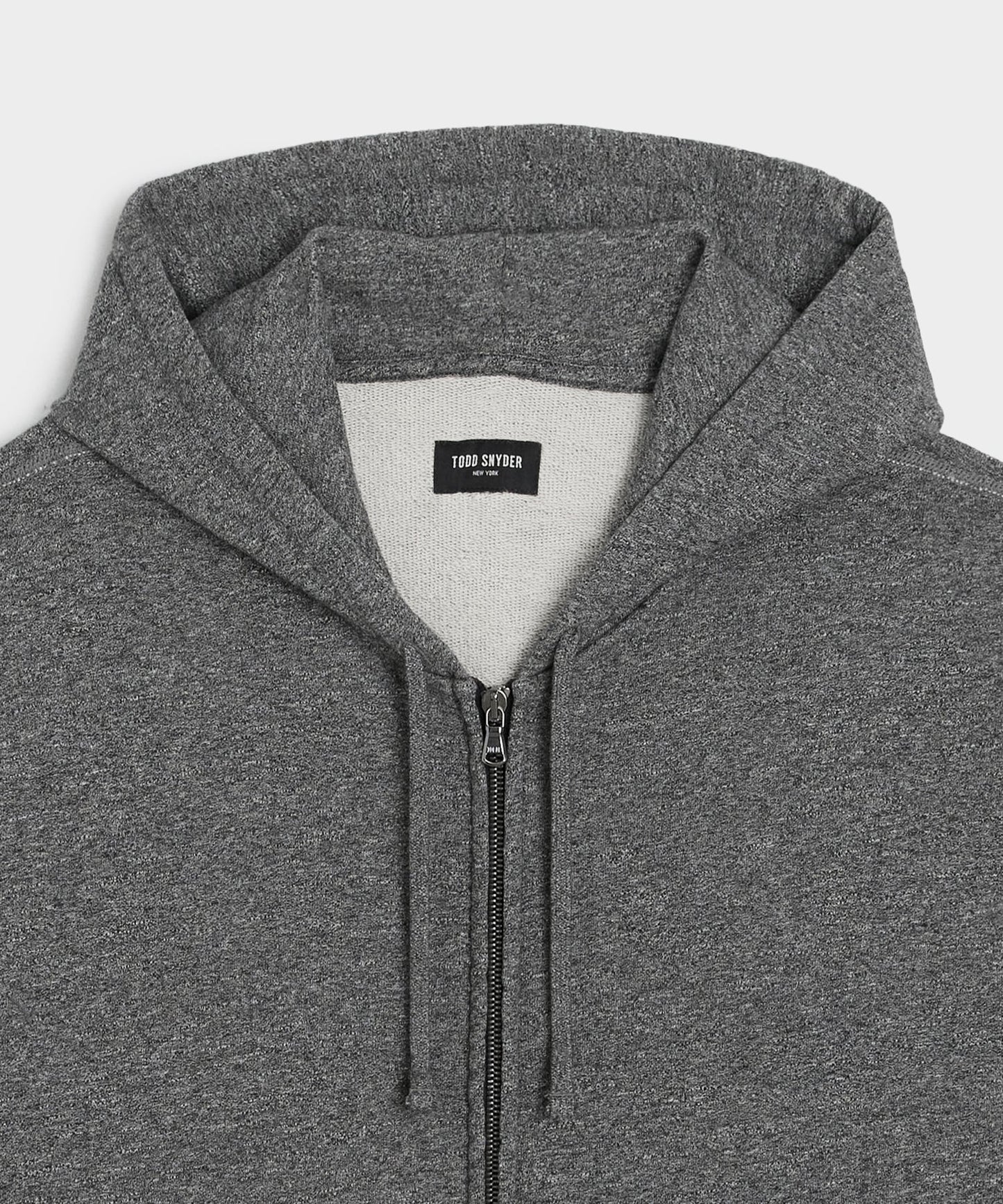 Todd Snyder Soho Full-Zip Sweatshirt in Salt And Pepper Salt And Pepper