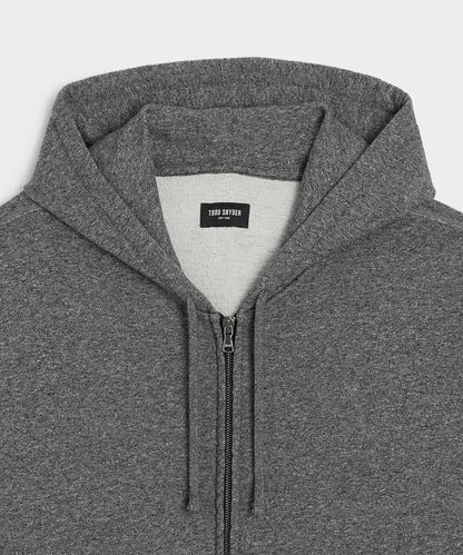 Todd Snyder Soho Full-Zip Sweatshirt in Salt And Pepper Salt And Pepper