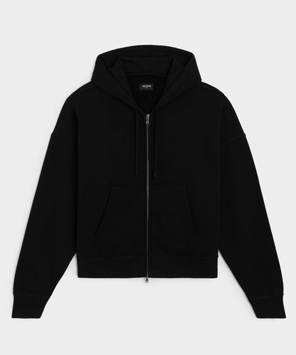 Todd Snyder Soho Full-Zip Sweatshirt in Pitch Black Pitch Black