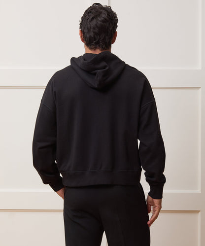 Todd Snyder Soho Full-Zip Sweatshirt in Pitch Black Pitch Black