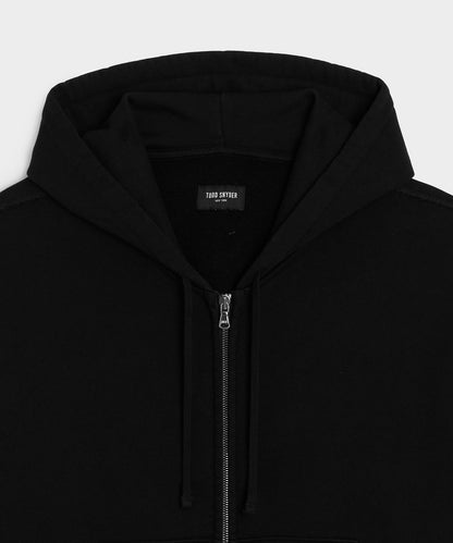 Todd Snyder Soho Full-Zip Sweatshirt in Pitch Black Pitch Black