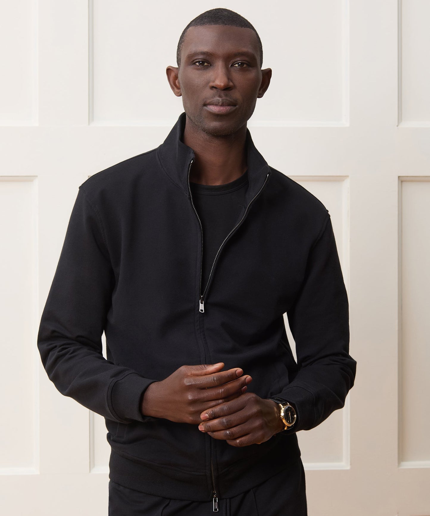 Todd Snyder Travel Terry Track Jacket in Black Black