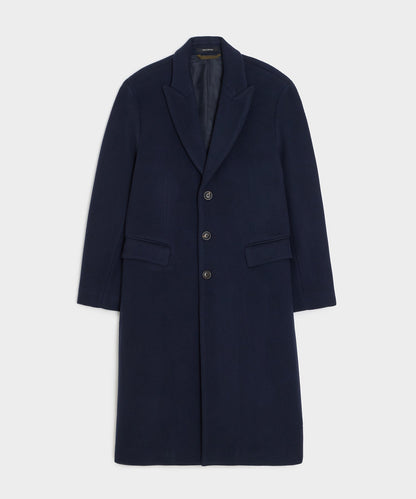 Todd Snyder Italian Wool-Cashmere Topcoat in Navy Navy