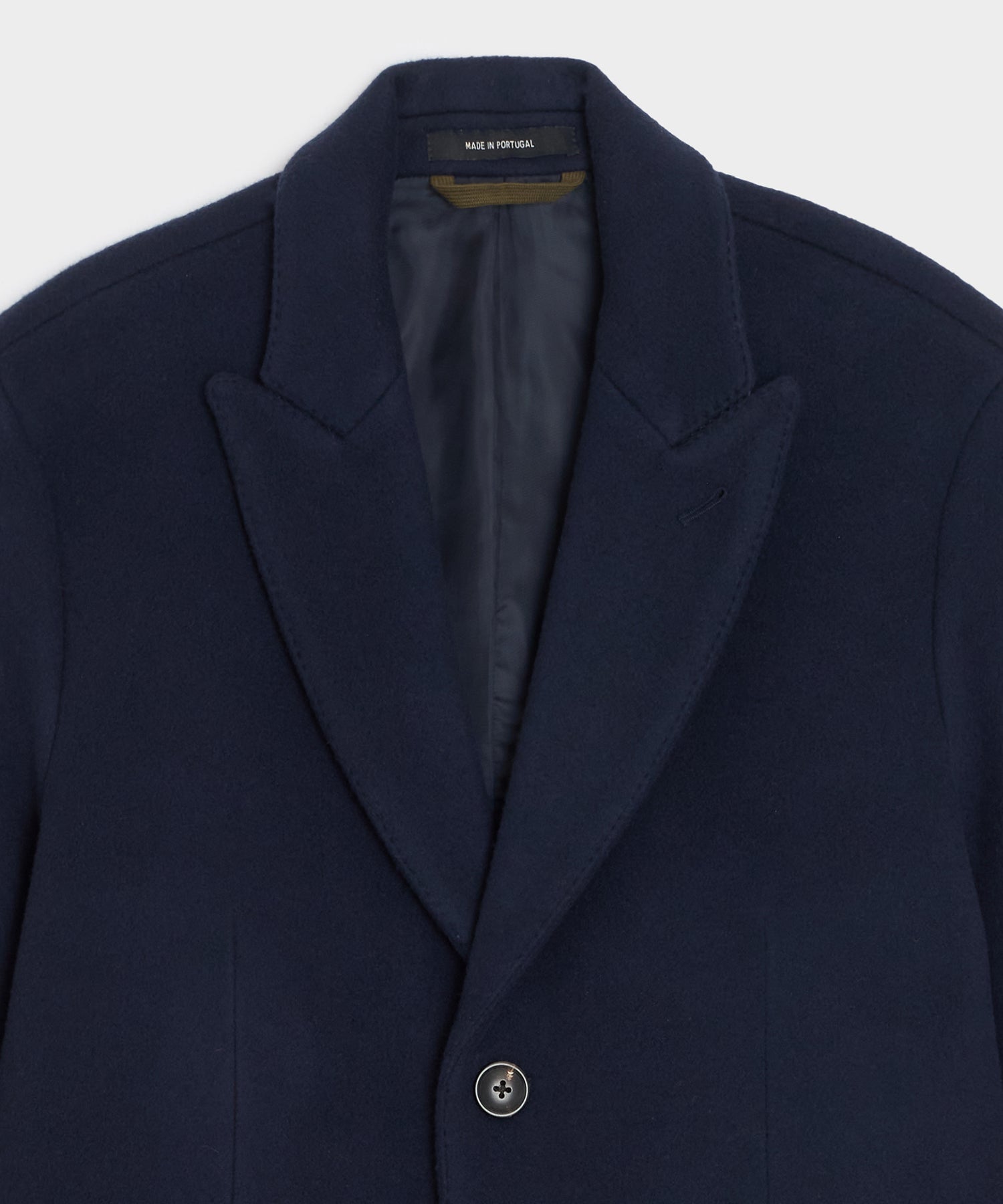 Todd Snyder Italian Wool-Cashmere Topcoat in Navy Navy