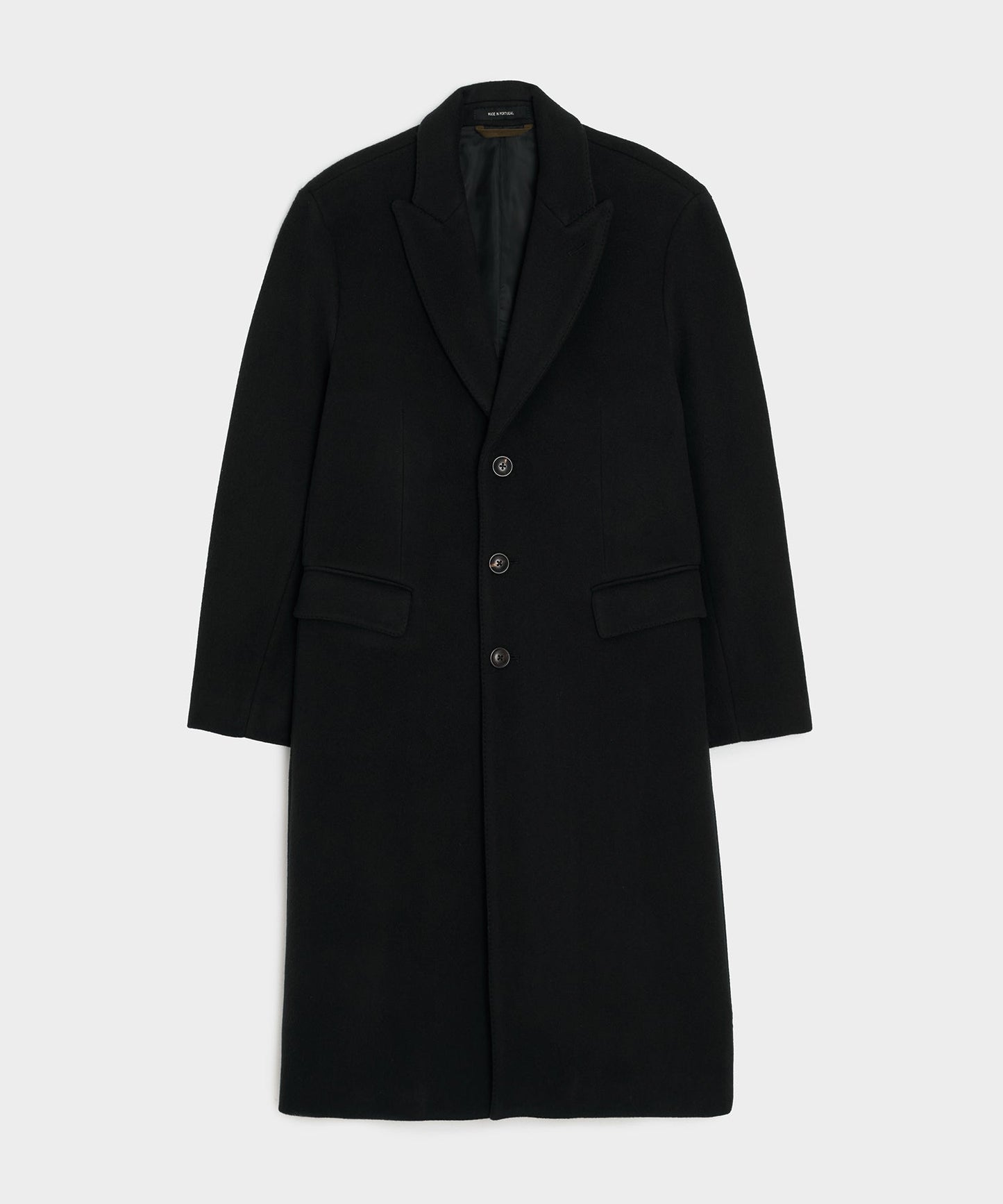 Todd Snyder Italian Wool-Cashmere Topcoat in Black Black