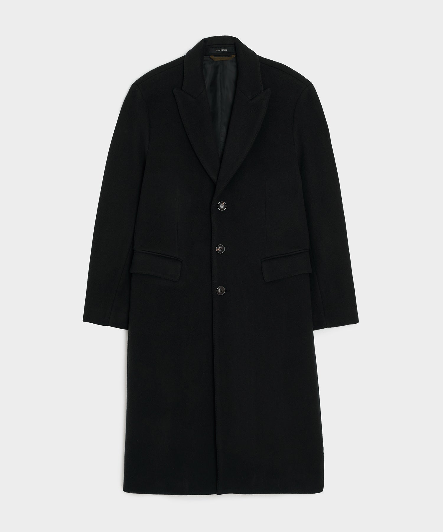 Todd Snyder Italian Wool-Cashmere Topcoat in Black Black