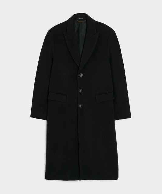 Todd Snyder Italian Wool-Cashmere Topcoat in Black Black