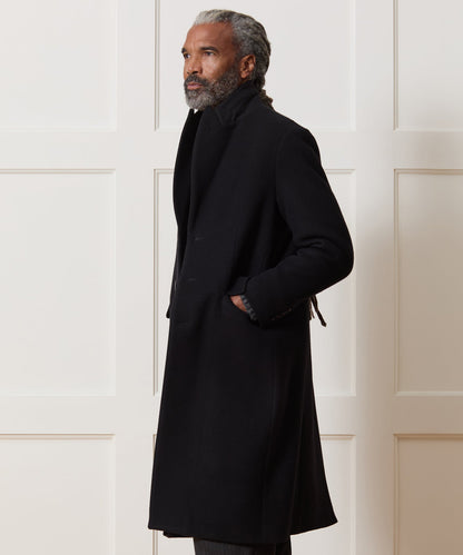 Todd Snyder Italian Wool-Cashmere Topcoat in Black Black