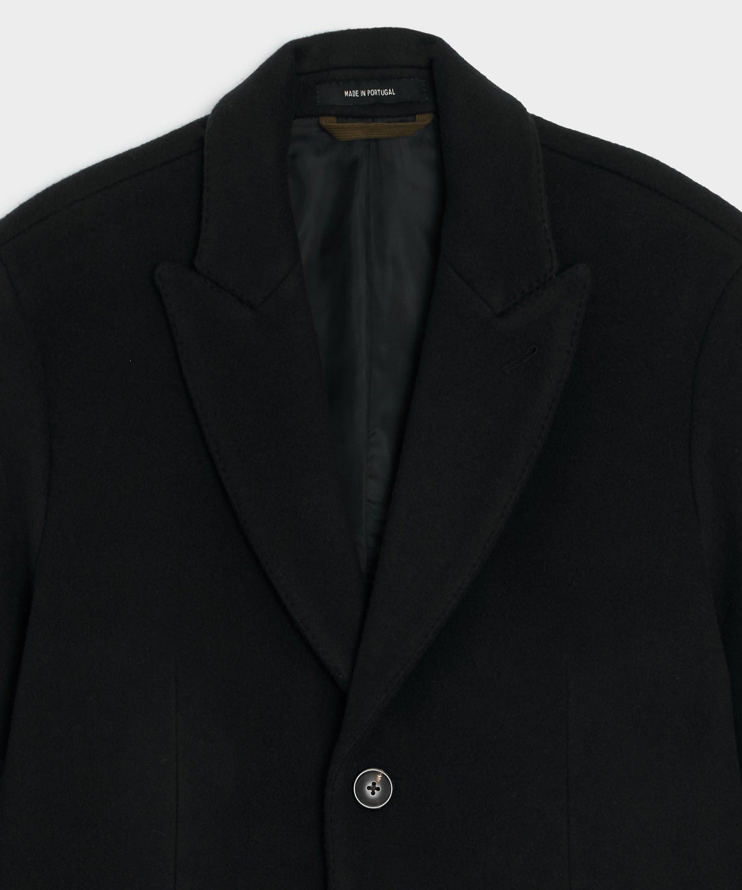 Todd Snyder Italian Wool-Cashmere Topcoat in Black Black