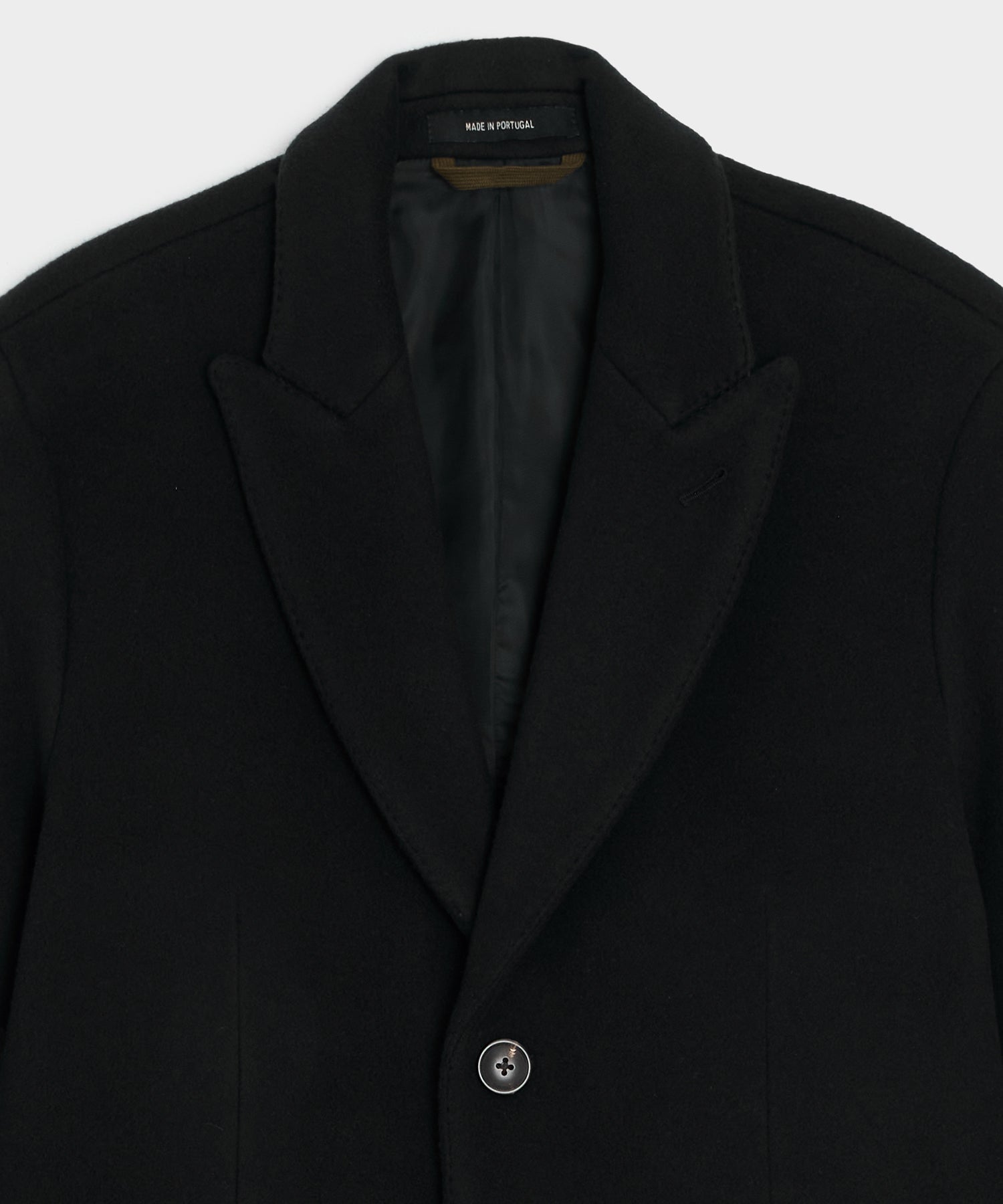 Todd Snyder Italian Wool-Cashmere Topcoat in Black Black