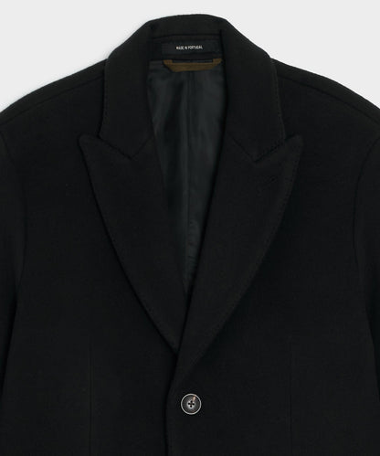 Todd Snyder Italian Wool-Cashmere Topcoat in Black Black