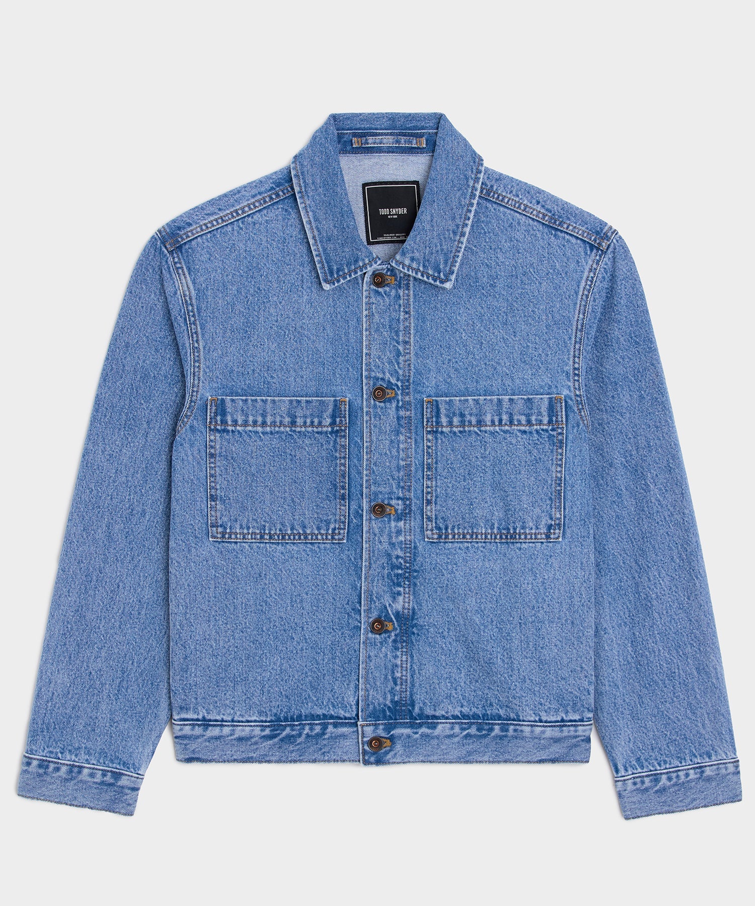 Todd Snyder Boxy Denim Jacket in Vintage Blue Vintage Blue
