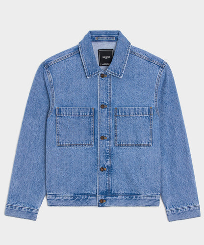 Todd Snyder Boxy Denim Jacket in Vintage Blue Vintage Blue