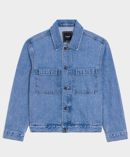 Todd Snyder Boxy Denim Jacket in Vintage Blue Vintage Blue