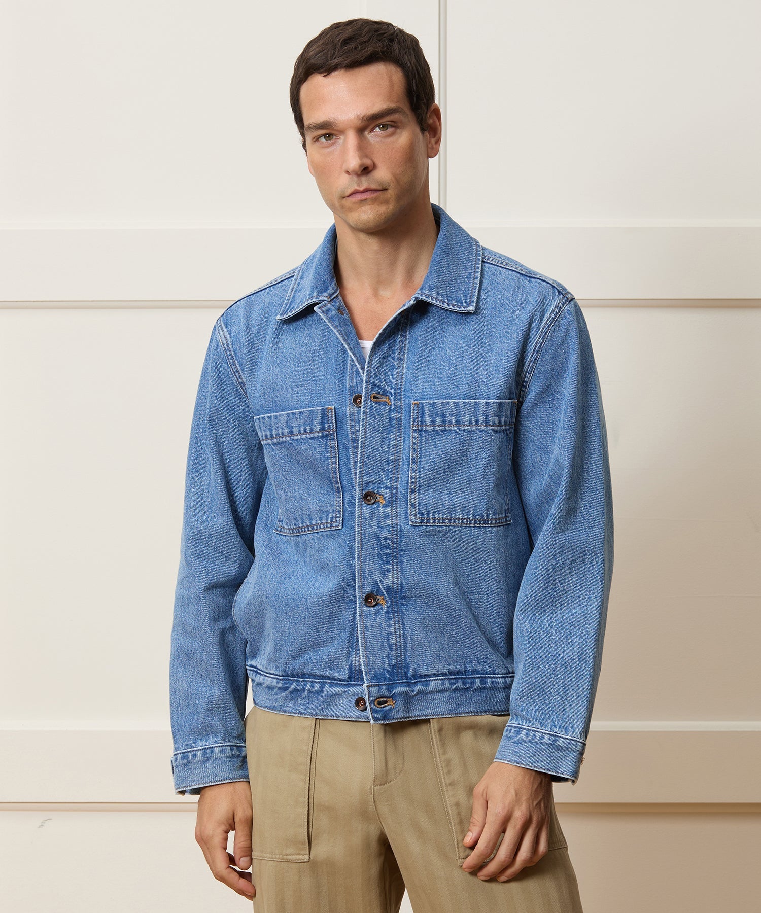 Todd Snyder Boxy Denim Jacket in Vintage Blue Vintage Blue