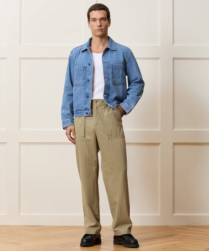 Todd Snyder Boxy Denim Jacket in Vintage Blue Vintage Blue