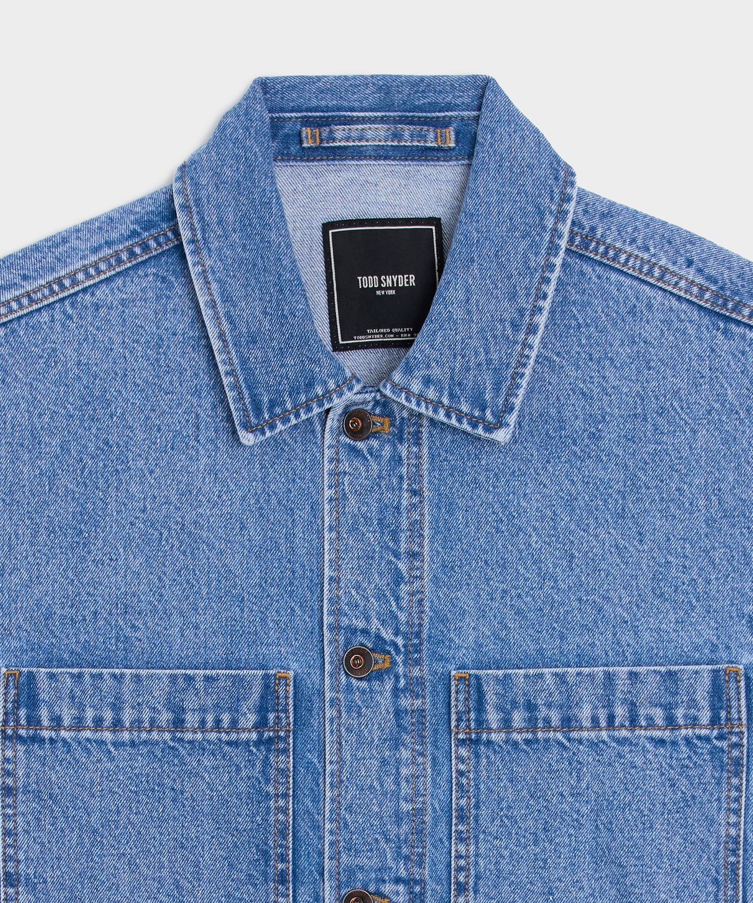 Todd Snyder Boxy Denim Jacket in Vintage Blue Vintage Blue