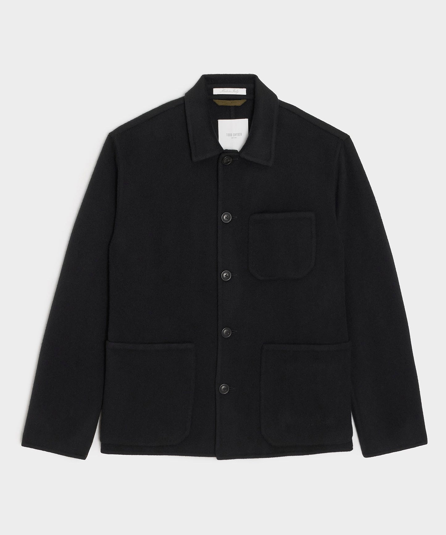 Todd Snyder Italian Cashmere Chore Coat in Black Black
