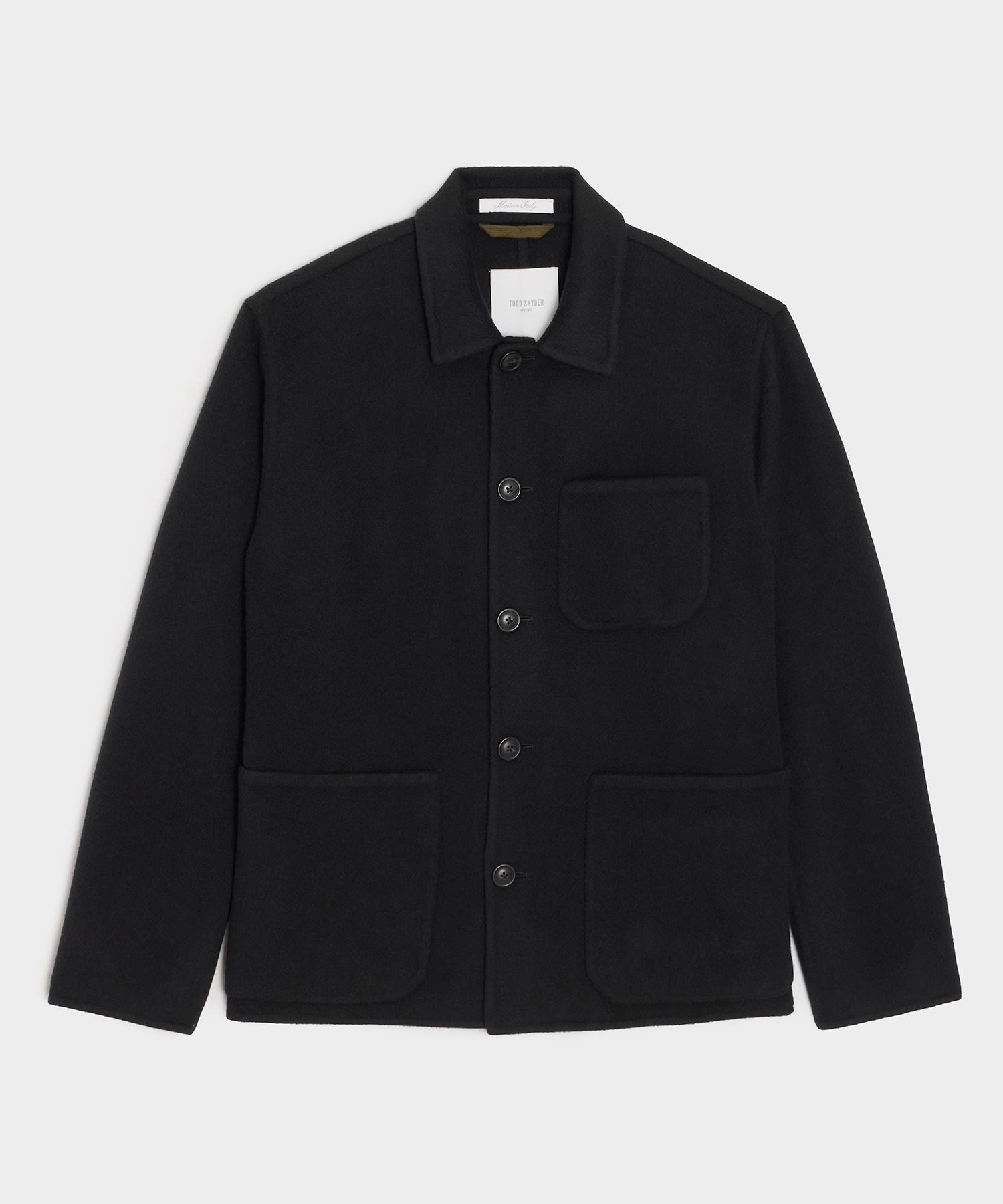 Todd Snyder Italian Cashmere Chore Coat in Black Black