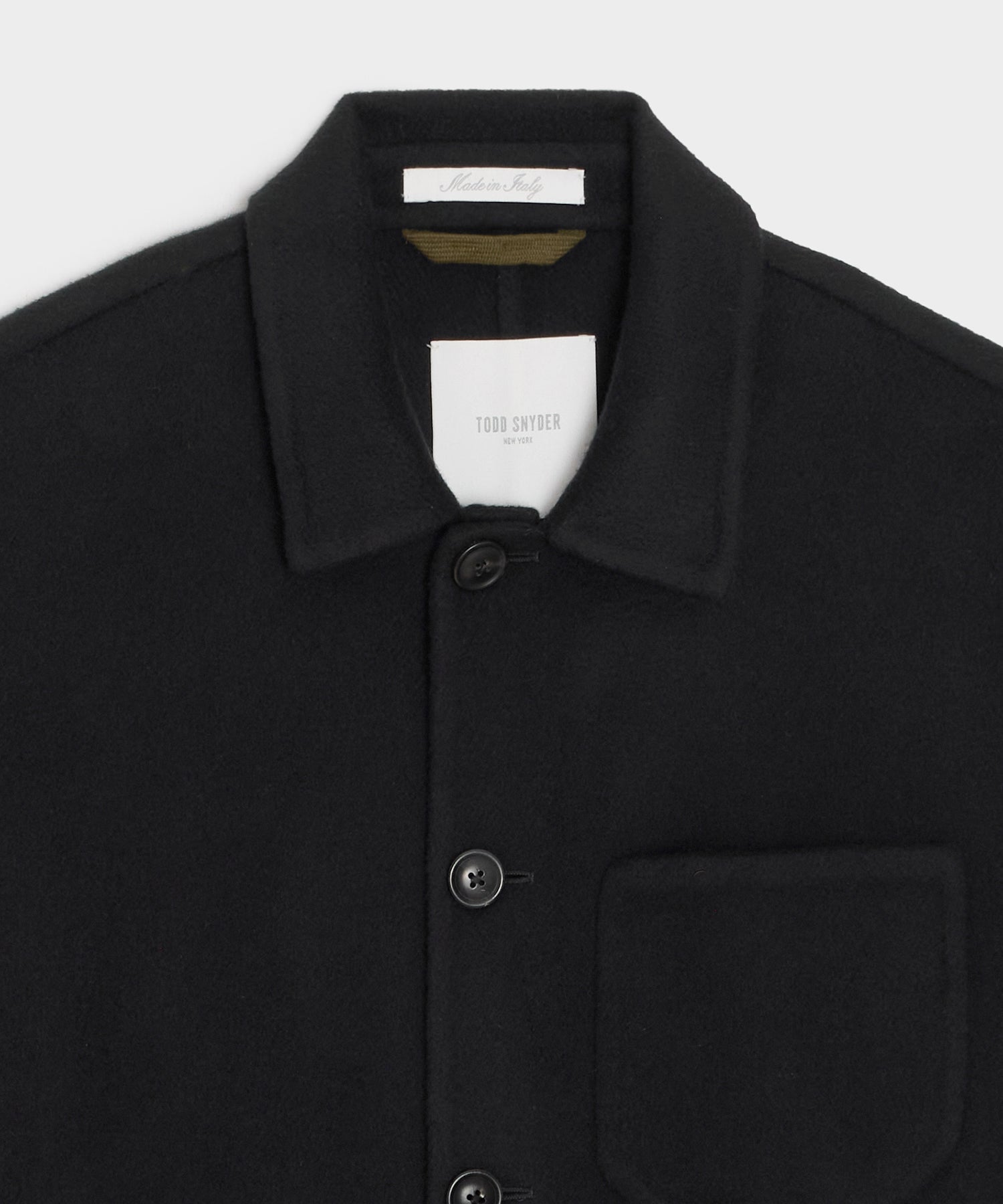 Todd Snyder Italian Cashmere Chore Coat in Black Black