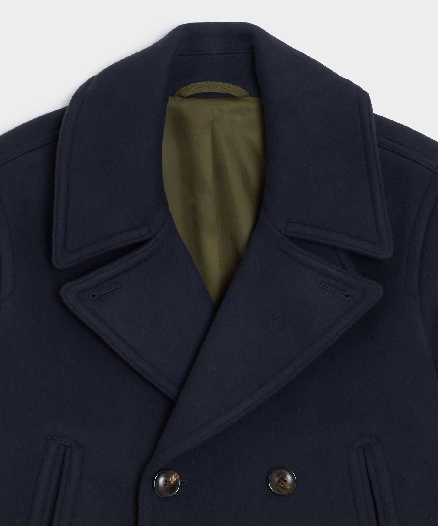Todd Snyder Italian Wool-Cashmere Peacoat in Navy Navy