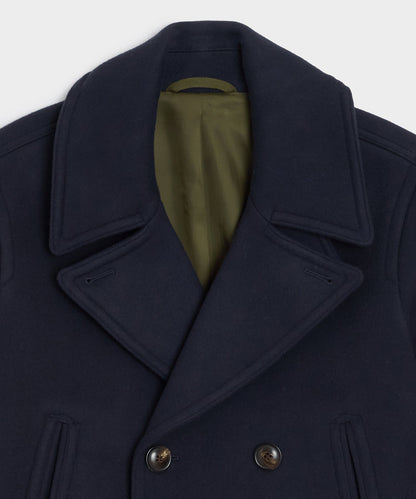Todd Snyder Italian Wool-Cashmere Peacoat in Navy Navy