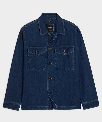 Todd Snyder Denim Military Overshirt in Indigo Indigo