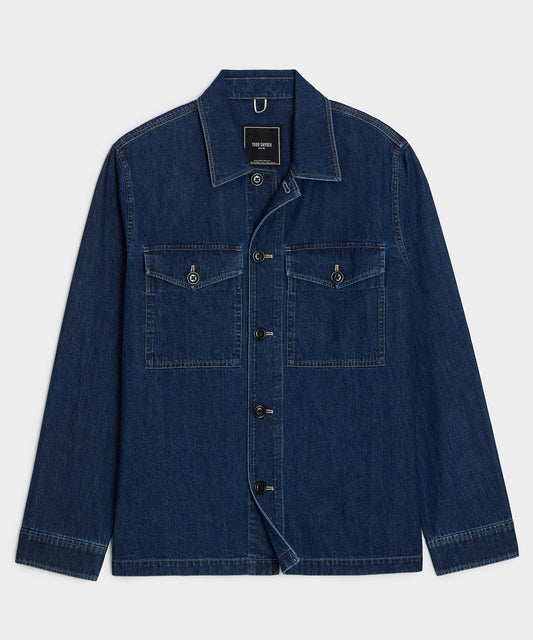 Todd Snyder Denim Military Overshirt in Indigo Indigo