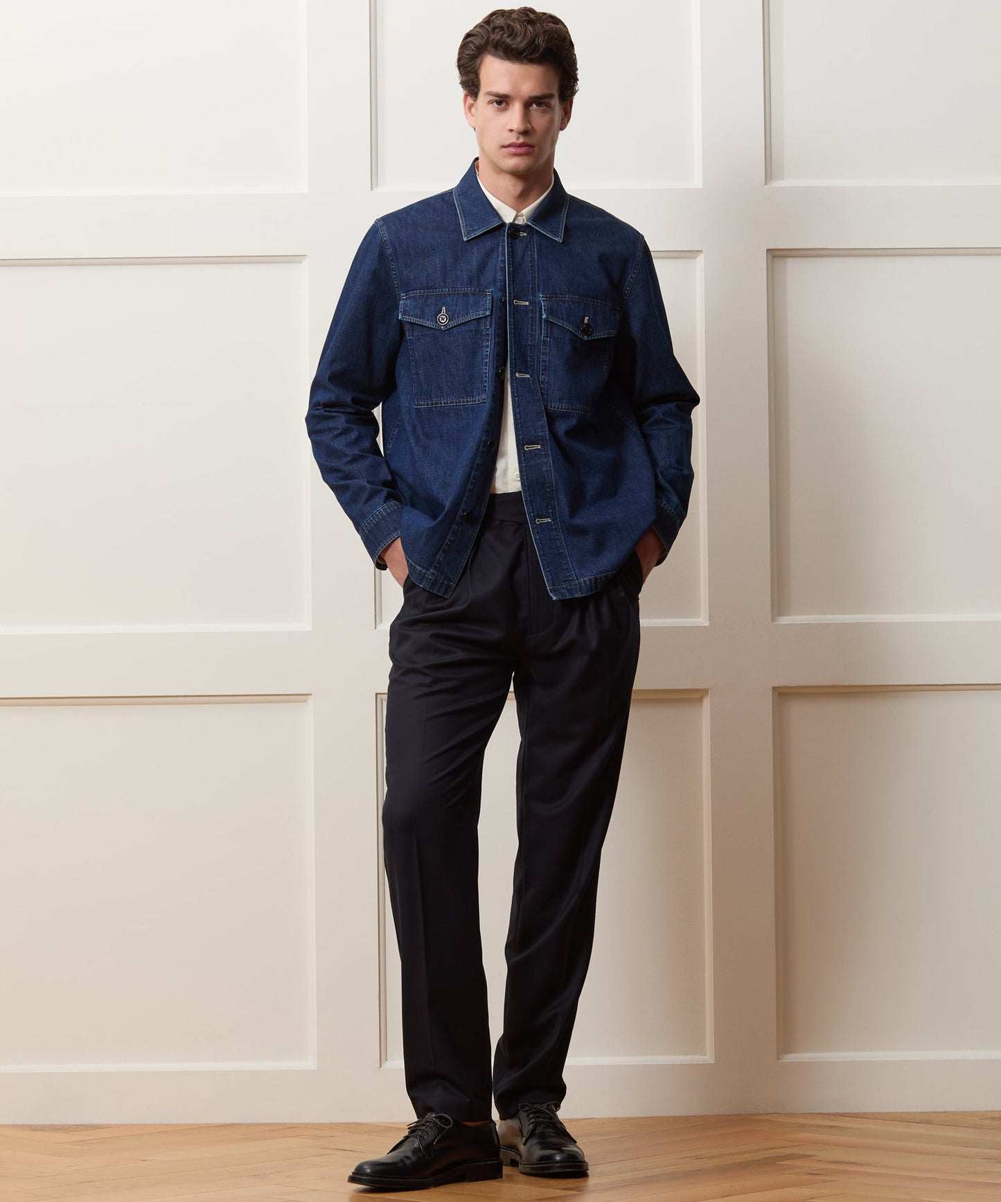 Todd Snyder Denim Military Overshirt in Indigo Indigo