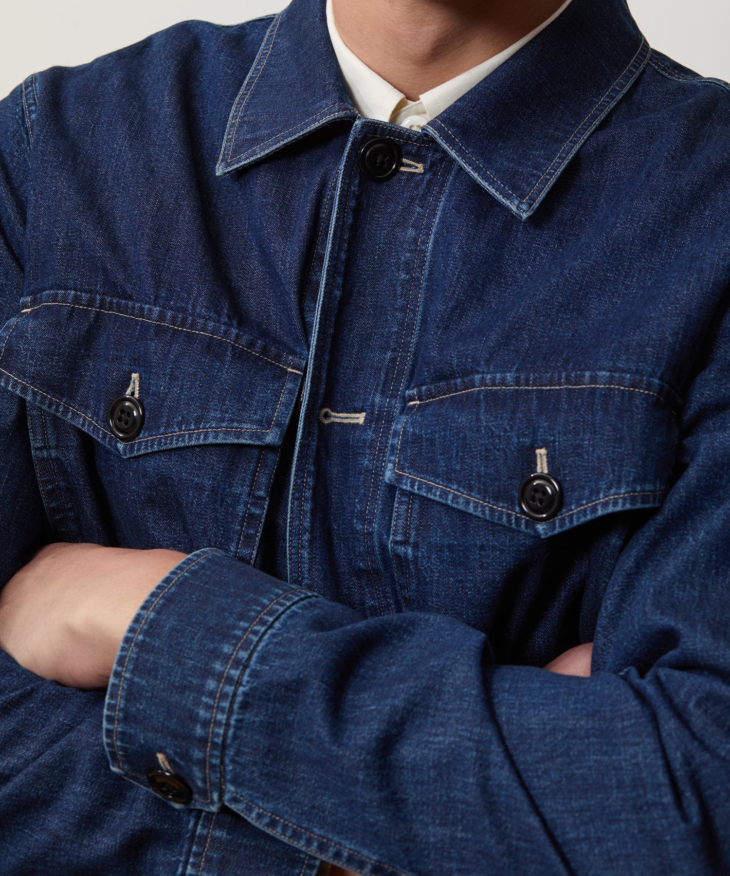Todd Snyder Denim Military Overshirt in Indigo Indigo